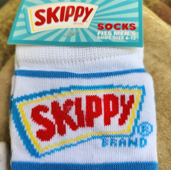 Men's ' SKIPPY PEANUT BUTTER' NOVELTY SOCK BN Sz 6-12 - Picture 2 of 3